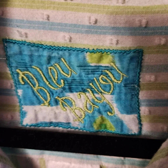 Bleu Bayou Button Down Shirt Women's Large Multicolor 100% Cotton Long Sleeve - Picture 5 of 8